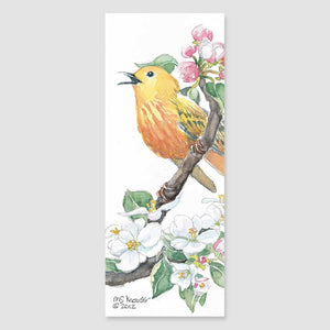 199B yellow warbler bookmark