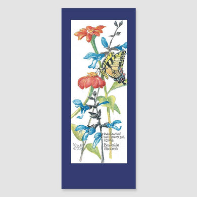 194BMC swallowtail with salvia bookmark card
