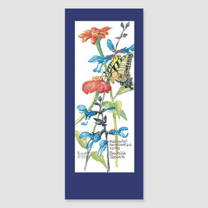 194BMC swallowtail with salvia bookmark card