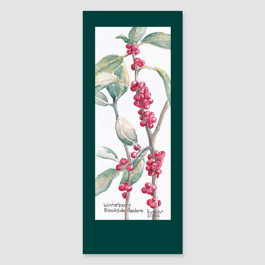 198BMC winterberry bookmark card