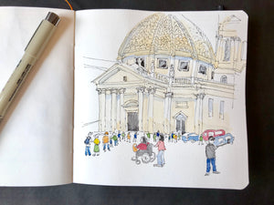 Piazza Sketching in Rome