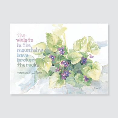 154 violets note card / mini-note card