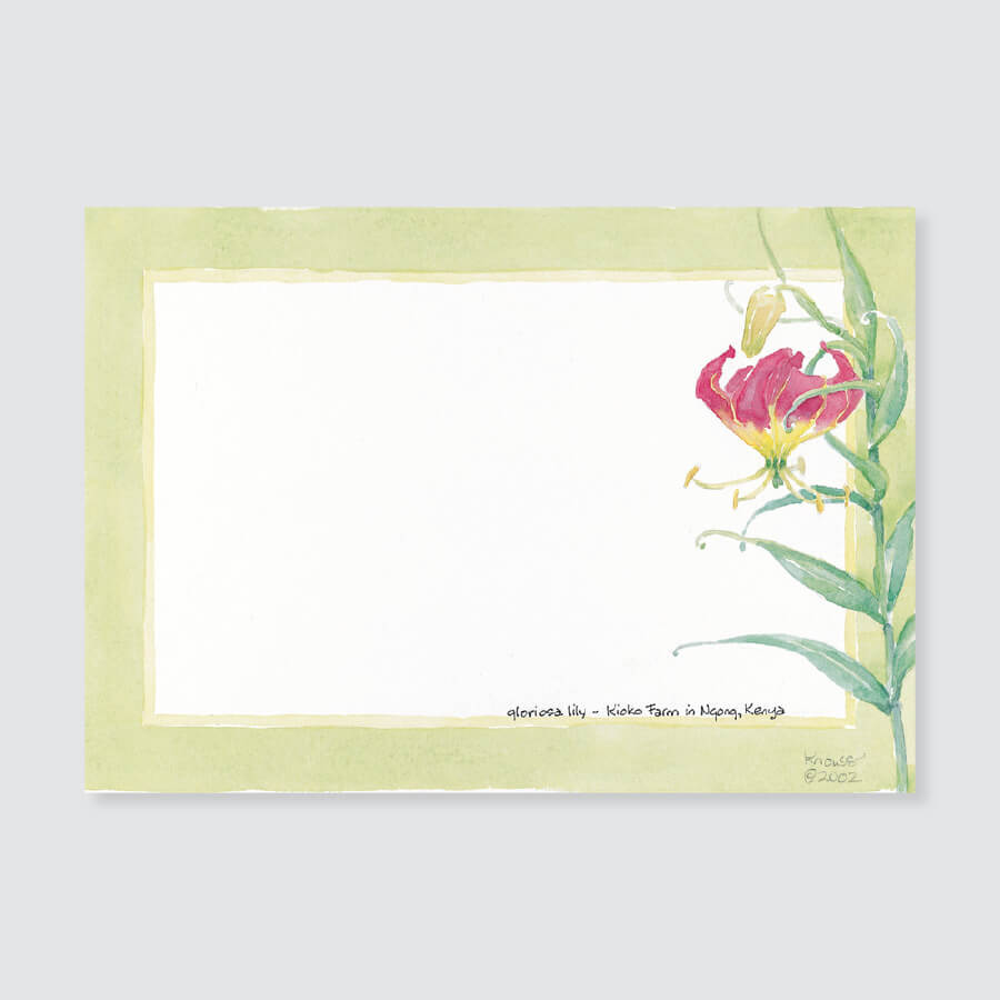 173 gloriosa lily correspondence card