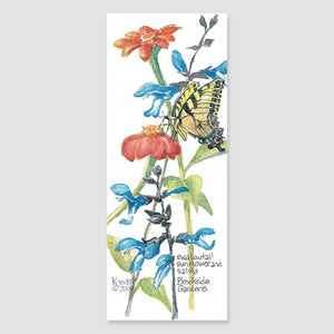 194B swallowtail with salvia bookmark