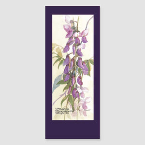 129BMC wisteria bookmark card