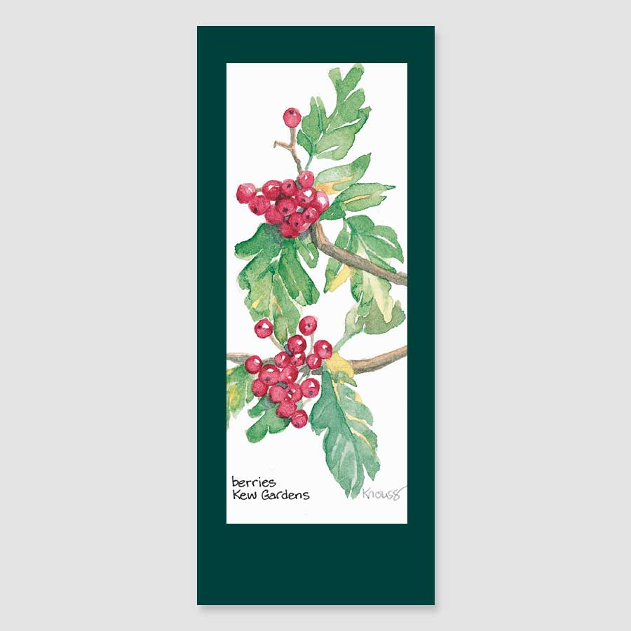 139BMC Kew berries bookmark card