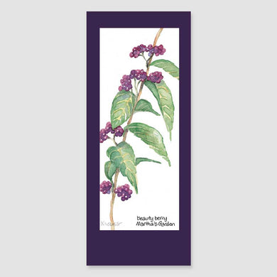 144BMC beauty berry bookmark card