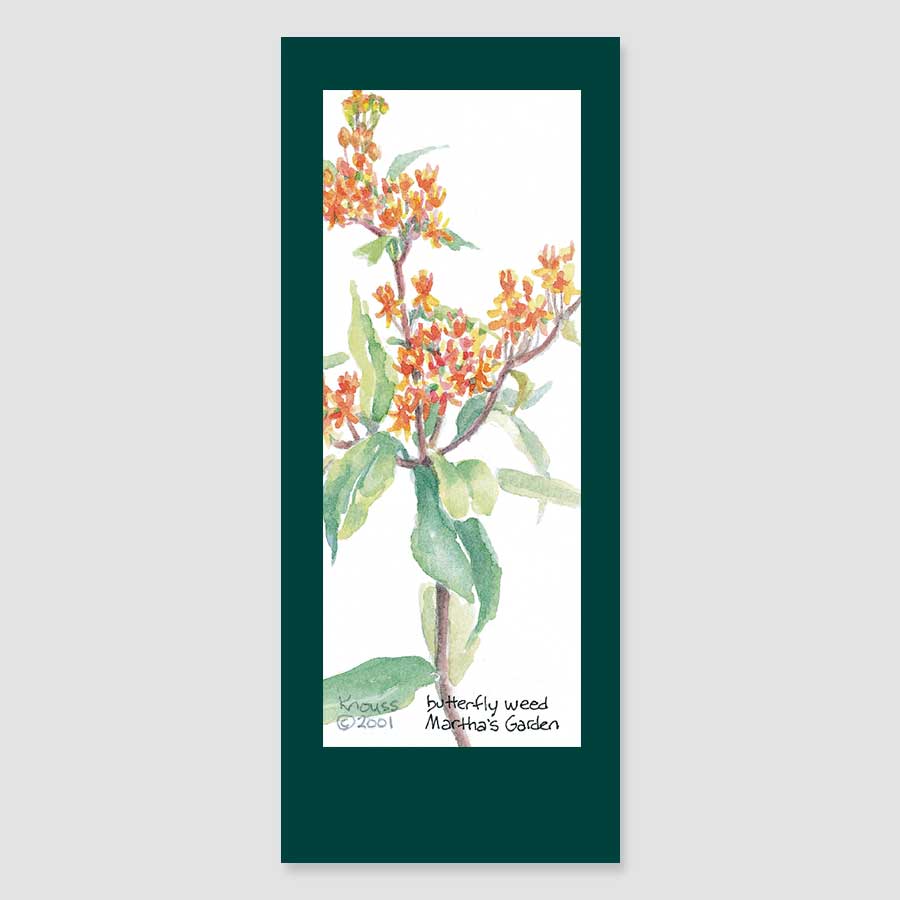 157BMC butterfly weed bookmark card