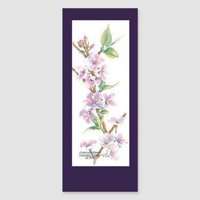 183BMC cherry blossoms bookmark card